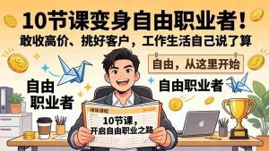 （17663期）10 节课变身自由职业者！敢收高价、挑好客户，工作生活自己说了算-湘创网