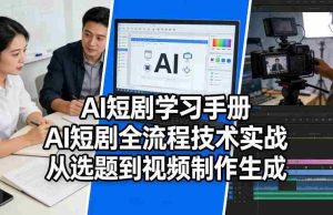 AI短剧学习手册，AI短剧全流程技术实战，从选题到视频制作生成-湘创网