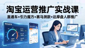 (17774期)淘宝运营推广实战课(更新26年3月)直通车+引力魔方+赛马测款+达摩盘人群推广等-湘创网