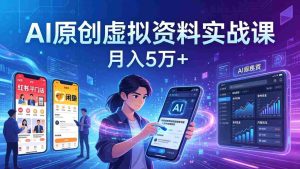 （17657期）AI原创虚拟资料实战课：2026新机会，小红书闲鱼开店，普通人用AI轻松变现，月入5万+-湘创网
