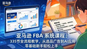 （17744期）亚马逊 FBA 系统课程（更新26年3月）335节全流程教学，从选品广告到AI应用，零基础新手轻松上手-湘创网