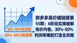 （17698期）拼多多高价铺链接第55期：6阶段实操破解低价内卷，30%-50%利润率爆款打造全攻略-湘创网