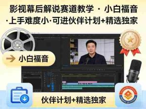 某大佬的影视幕后解说赛道教学，小白福音，上手难度小，可进伙伴计划+精选独家-湘创网