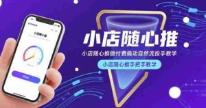 小店随心推微付费撬动自然流投手教学，小店随心推手把手教学（更新26年）-湘创网