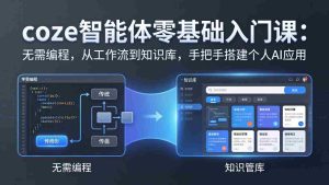 (17775期)coze智能体零基础入门课:无需编程,从工作流到知识库,手把手搭建个人AI应用-湘创网