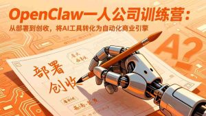 （17540期）OpenClaw一人公司训练营：从部署到创收，将AI工具转化为自动化商业引擎-湘创网