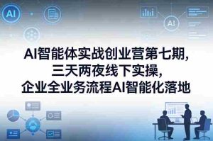 AI智能体实战创业营第七期，三天两夜线下实操，企业全业务流程AI智能化落地（26年1月20-22号）-湘创网