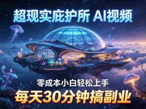 超现实庇护所AI视频项目拆解,零成本小白轻松上手,每天30分钟搞副业-湘创网