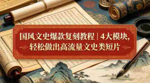 国风文史爆款复刻教程｜4大模块，轻松做出高流量文史类短片-湘创网