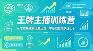 抖音王牌主播训练营，从思维搭建到流量运营，零基础也能快速上手-湘创网