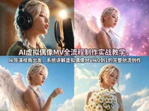 AI虚拟偶像MV全流程制作实战教学，从导演视角出发，系统讲解虚拟偶像MV从0到1的完整创作流程-湘创网