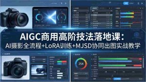 (18254期)AIGC商用高阶技法落地课:AI摄影全流程+LoRA训练+MJSD协同出图实战教学-湘创网