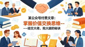 某公众号付费文章:掌握价值交换思维—-结交大佬、抱大腿的秘诀-湘创网