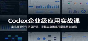 Codex企业级应用实战课:全流程操作与项目开发,掌握企业级应用搭建核心技能-湘创网