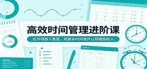 高效时间管理进阶课:拉开同龄人差距,用富余时间提升认知增加收入-湘创网