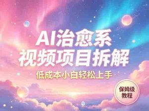 AI治愈系视频项目拆解，低成本小白轻松上手，保姆级教程-湘创网