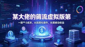 某大佬的薅流虚拟版第一期丨0成本，AI流程化操作，长期被动收益-湘创网