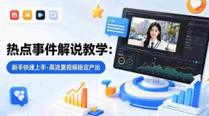 某大V的热点事件解说教学,新手也能快速上手,稳定产出高流量解说视频-湘创网