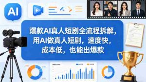 爆款AI真人短剧全流程拆解,用AI做真人短剧,速度快,成本低,也能出爆款-湘创网