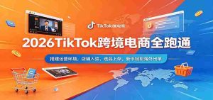 2026TikTok跨境电商全跑通:搭建运营环境,店铺入驻,选品上架,新手轻松海外出单-湘创网
