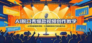 AI脱口秀爆款视频创作教学：从零拆解爆款逻辑，工具辅助轻松打造流量作品-湘创网