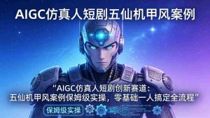 （17961期）AIGC仿真人短剧创新赛道：五仙机甲风案例保姆级实操，零基础一人搞定全流程-湘创网