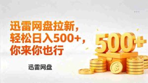 （17998期）迅雷网盘锐评拉新，轻松日入几张，小白副业首选-湘创网