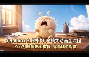 Seedance 2.0制作儿童搞笑动画全流程Zizi打喷嚏爆笑教程｜零基础也能做-湘创网