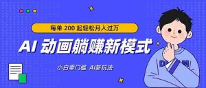 （17931期）AI 动画躺赚新模式，无需经验，每单 200 起轻松月入过万-湘创网