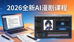 （17893期）2026全新AI漫剧课程：覆盖创作全链路，教你写作分镜剪辑配音一站式打造漫剧作品-湘创网
