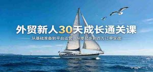 外贸新人30天成长通关课:从基础准备到平台运营,从零起步到百万订单实战-湘创网