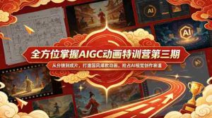 全方位掌握AIGC动画特训营第三期，从分镜到成片，打造国风爆款动画，抢占AI视觉创作赛道红利-湘创网