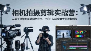 (18002期)相机拍摄剪辑实战营:从调平运镜到剪辑调色导出,小白一站式学会专业视频创作-湘创网