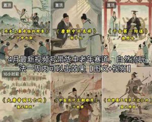 4月最新视频号带货中老年赛道，自然流玩法一周内可以出效果【图文+视频】-湘创网