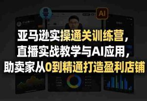 亚马逊实操通关训练营，直播实战教学与AI应用，助卖家从0到精通打造盈利店铺（更新5月8日）-湘创网