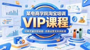 某电商学院淘宝培训VIP课程，各种经典有用的流量获取秘籍，改善运营产品没利润的处境（2026年5月）-湘创网
