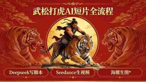(18370期)武松打虎AI短片全流程:Deepseek写脚本+Seedance生视频+海螺生图-湘创网