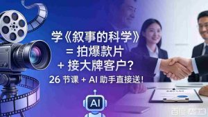 (18302期)学《叙事的科学》= 拍爆款片 + 接大牌客户?26 节课 + AI 助手直接送!-湘创网