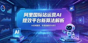 阿里国际站运营AI提效平台新算法解析26年5月新课，AI全域提效，快速超越80%同行-湘创网