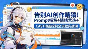 (18473期)告别AI创作瞎猜!Prompt撰写+情绪营造+CAST动画控制全流程实战课-湘创网