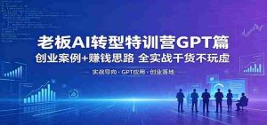老板AI转型特训营GPT篇:创业案例+赚钱思路,全实战干货不玩虚-湘创网