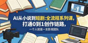 AI从小说到短剧全流程系列课，打通0到1创作链路，一个人就是一支影视团队-湘创网