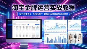 (18507期)2026 淘宝金牌运营实战教程,SEO权重优化万相台推广,数据化运营爆款打造全教学-湘创网