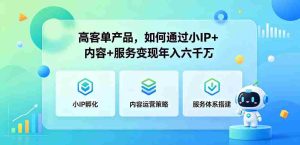高客单产品,如何通过小IP+内容+服务变现年入六干W-湘创网