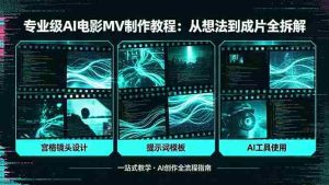 （18295期）专业级AI电影MV制作教程，从想法到成片全拆解，宫格镜头+提示词模板+AI工具一站式教学-湘创网