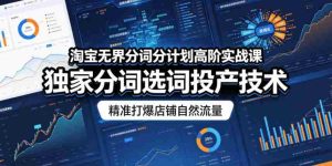 淘宝无界分词分计划高阶实战课，独家分词选词投产技术，精准打爆店铺自然流量-湘创网