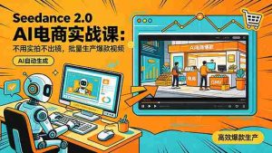 (18435期)Seedance 2.0 AI电商实战课:不用实拍不出镜,批量生产爆款视频打爆GMV-湘创网