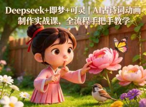 Deepseek+即梦+可灵｜AI古诗词动画制作实战课，全流程手把手教学-湘创网