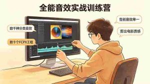 (18287期)全能音效实战训练营:数千种分类音效+数十个FCPX工程,告别音效单一,剪出电影质感-湘创网