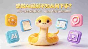 (18550期)想做AI漫剧不知从何下手?开局一条蛇全流程拆解,学会脚本撰写与剪辑合成-湘创网
